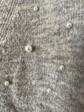 Jersey H&M gris perlas botones XS