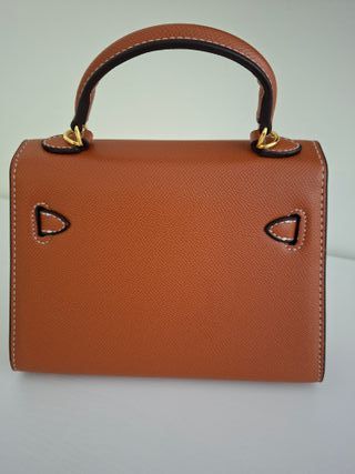 Borsa Hermès Mini Kelly in pelle marrone