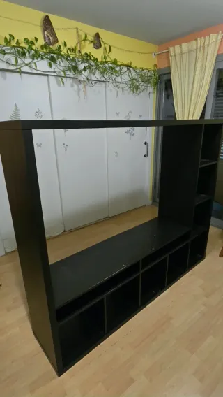 Mueble TV madera negro