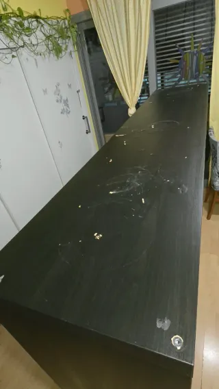 Mueble TV madera negro