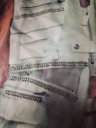 Jersey largo con capucha verde talla única