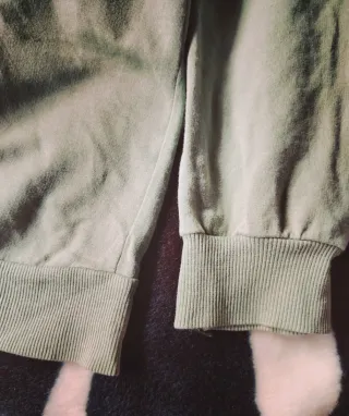 Jersey largo con capucha verde talla única