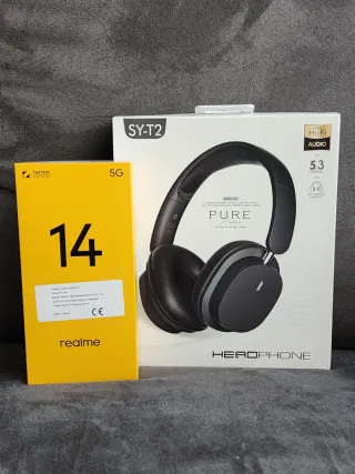 ⏯️Realme 14 5G Plata + Auriculares Bluetooth⏯️