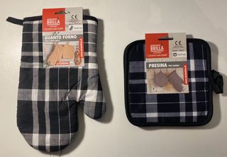 Guanto da forno e presina BRILLA a quadri