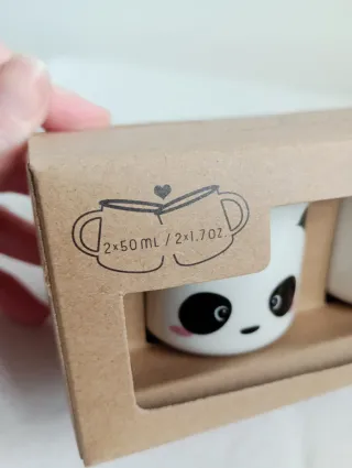 Set 2 tazzine espresso panda Legami nuove 50 ml