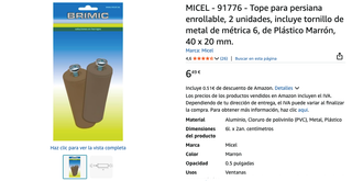 Pack 2 Topes/Pies de Herraje Micel. Color Marrón