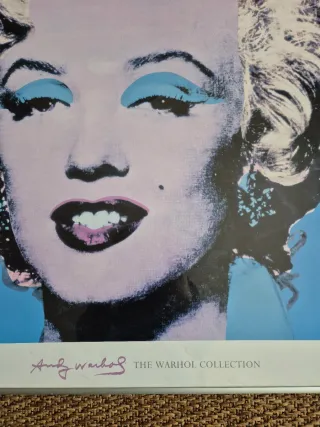 Gran Cuadro Marilyn Warhol Azul Rosa