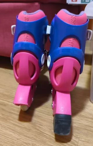 Patines ajustables niña rosa y azul