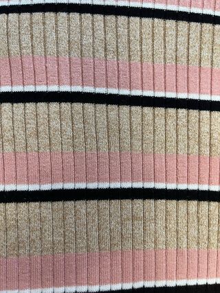 Jersey H&M Rayas Rosa Beige Talla XS