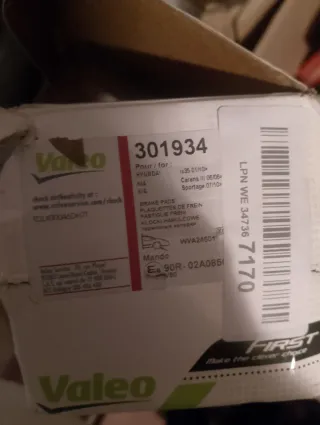 Pastillas de freno Valeo 301934