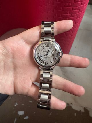 Reloj Cartier Plata y Blanco 33mm