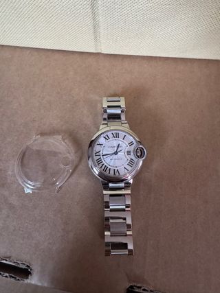 Reloj Cartier Plata y Blanco 33mm