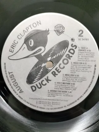 Eric Clapton - August (LP album 1986)