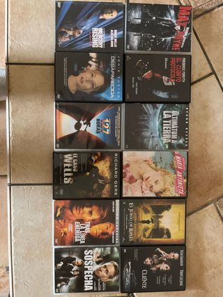 12 DVDs de Películas de Acción, Intriga e Históric