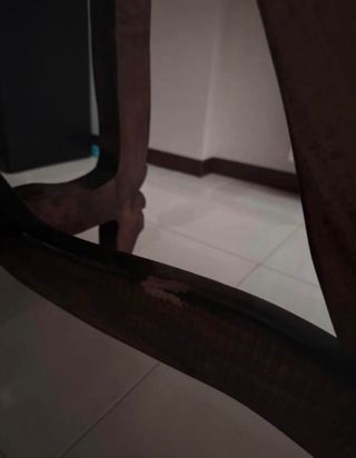 Tavolo fratino con traverse lavorate