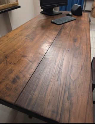 Tavolo fratino con traverse lavorate