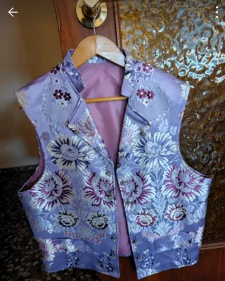 Chaleco Fallero Morado y Rosa