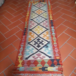 Tappeto Kilim Multicolor Lana