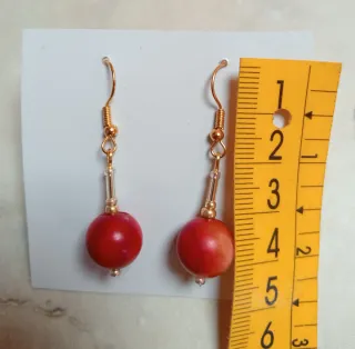 Pendientes Coral Rojo Natural Mediterráneo