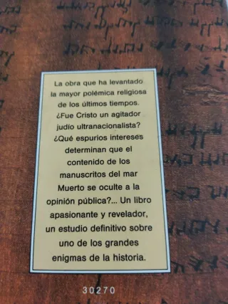 Libros Polémica  Escandalo Manuscritos Mar Muerto