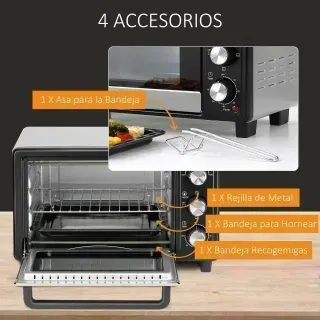 Horno Eléctrico Portátil 16L 1400W