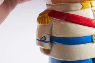 Raro salvadanaio ceramica soldato Giappone anni 60