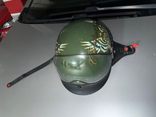 Casco Jet Vintage con Diseño de Granada Christian