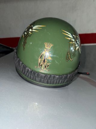Casco Jet Vintage con Diseño de Granada Christian