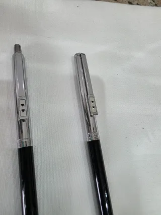 2 Penne Eleganti Nero e Argento, Parker Matte.
