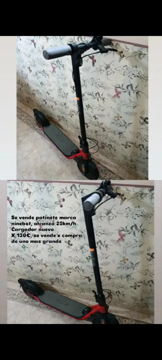 Patinete Ninebot 25km/h + Cargador Nuevo