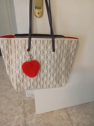 Bolso Tote Carolina Herrera CH Beige