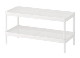Banco scarpiera bianco a 2 ripiani
