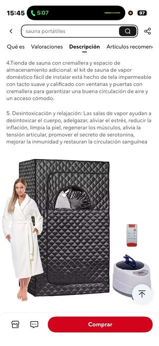 Sauna Tent Portátil