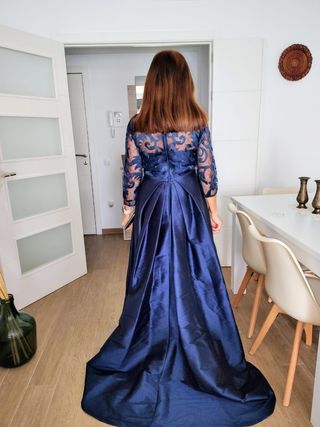 Vestido de fiesta azul marino