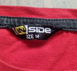 Camiseta azul, rojo y marrón de chico