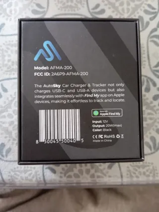 Cargador Coche AutoSky Tracker