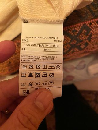 Maglia Benetton con volant e paillettes