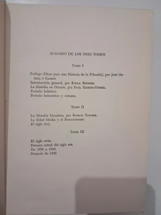 Historia de la Filosofía, 3 tomos