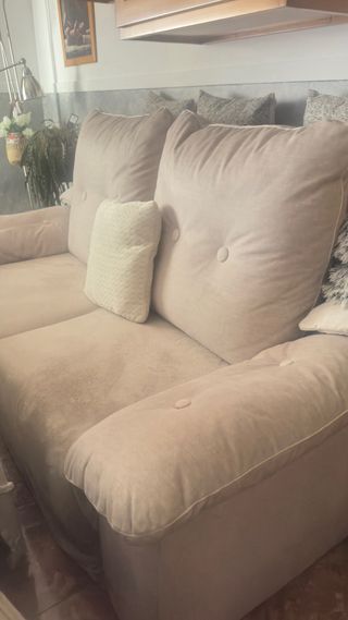Sofá 3+2 plazas eléctrico beige