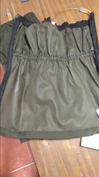 Polainas verdes con cremallera Talla adulto