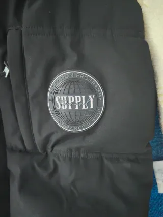 Chaqueta acolchada Supply Negra Hombre