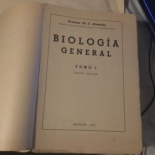 3 LIBROS FACULTAD DE CIENCIAS 1957-60 - BIOLOGIA