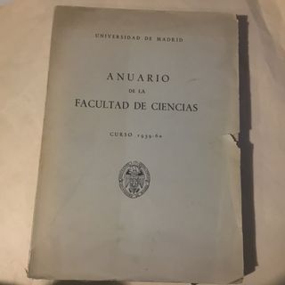 3 LIBROS FACULTAD DE CIENCIAS 1957-60 - BIOLOGIA