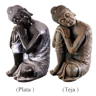 Buda dormido piedra figura jardín exterior casa