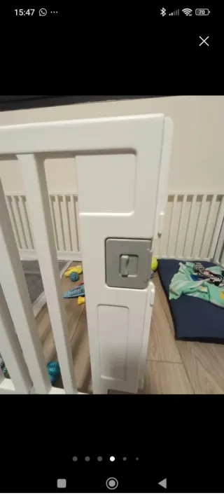 Parque para perros madera blanco