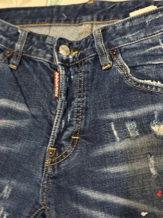 Pantalones Dsquared2 Azules Rotos