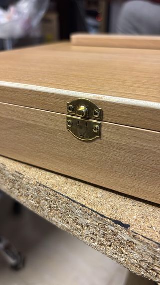 Caballete de Mesa de Madera Caja Pintura Natural