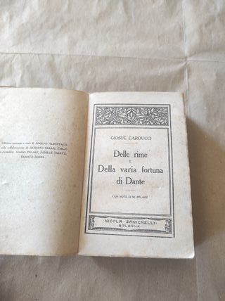 Libro prose Giosue carducci rime e varia fortuna