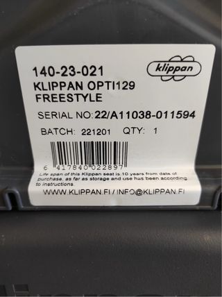 Silla de coche klippan opti 129