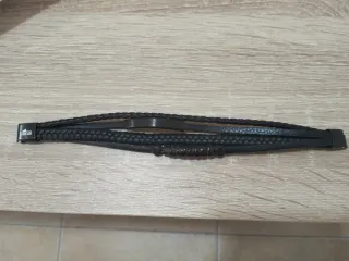 Pulsera Lotus Cuero Negra